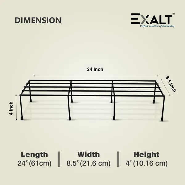 EXALT_Set_Of_4_Galvanized_Plant_Stands_For_Outdoor_Balcony_(24_Inch)