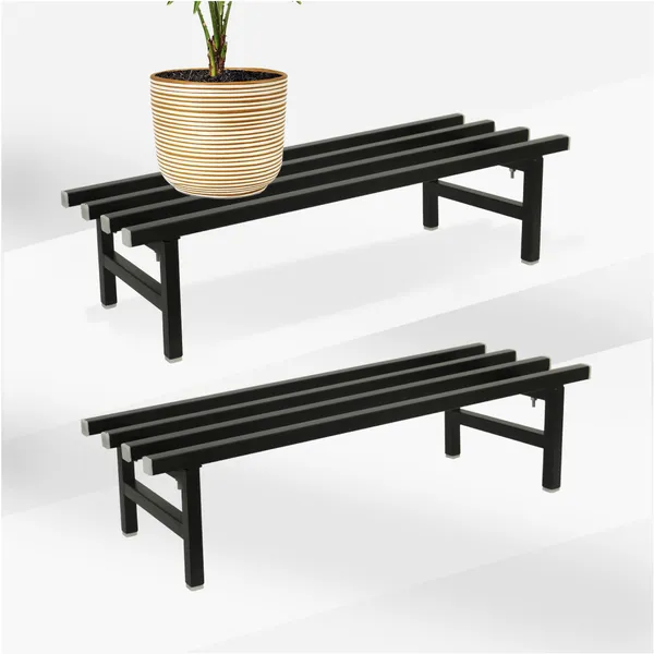 EXALT_Plant_Stand_for_Outdoor_Balcony_Set_of_2_|_76_cm_Length_|_Suitable_for_Balcony,_Garden_&_Home_Decor