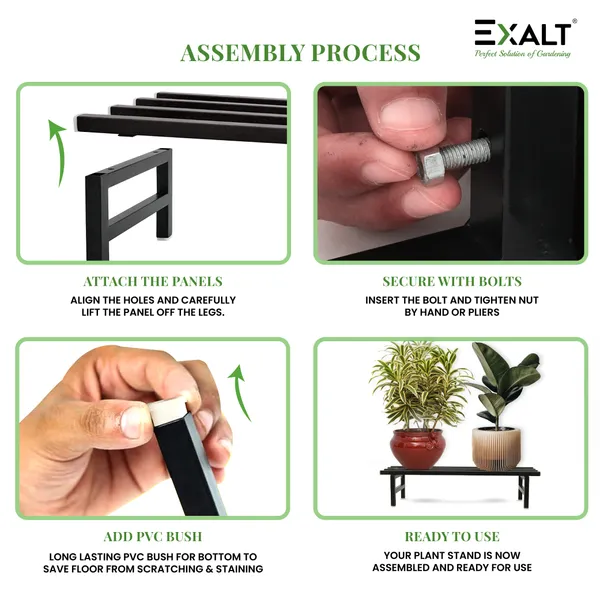 EXALT_Plant_Stand_for_Outdoor_Balcony_Set_of_2_|_76_cm_Length_|_Suitable_for_Balcony,_Garden_&_Home_Decor
