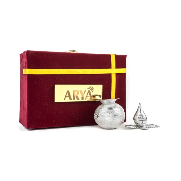 Silver_Plated_Metal_Premium_&_Elegant_Mangal_Nariyal_Kalash_For_Adults_(45_Gms)
