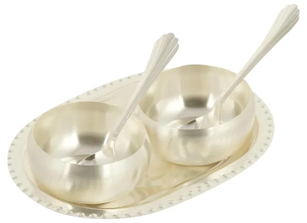 Silver_Plated_Metal_Premium_&_Elegant_Manchurian_Bowl_With_Tray_For_Adults_(_Set_Of_5)_(12_Gms)