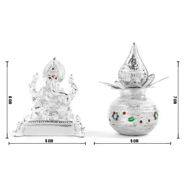 Silver_Plated_Ganpati_&_Mangal_Kalash_Nariyal_Meena