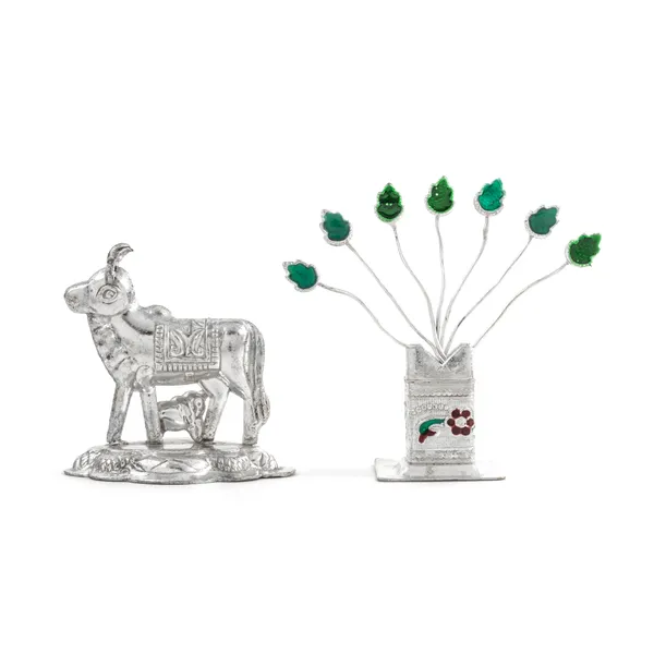Silver_Plated_Cow_&_Tulsi_Meena