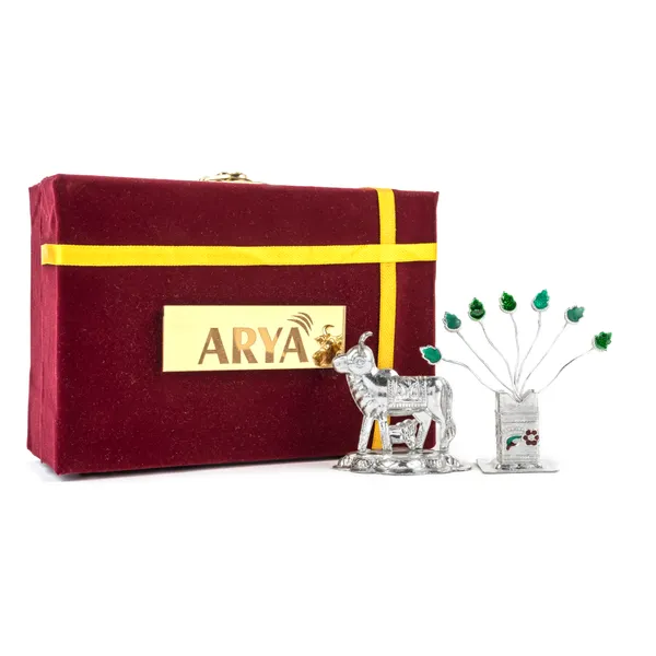 Silver_Plated_Cow_&_Tulsi_Meena