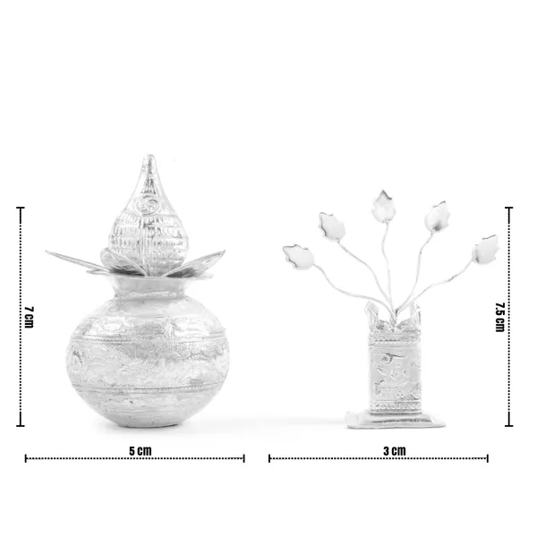 Silver_Plated_Mangal_Kalash_Nariyal_&_Tulsi_Plain