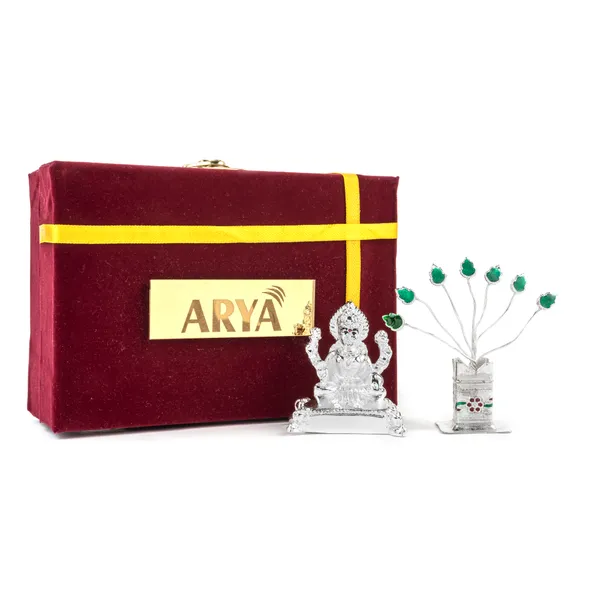 Silver_Plated_Laxmi_&_Tulsi_Meena