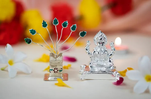 Silver_Plated_Laxmi_&_Tulsi_Meena