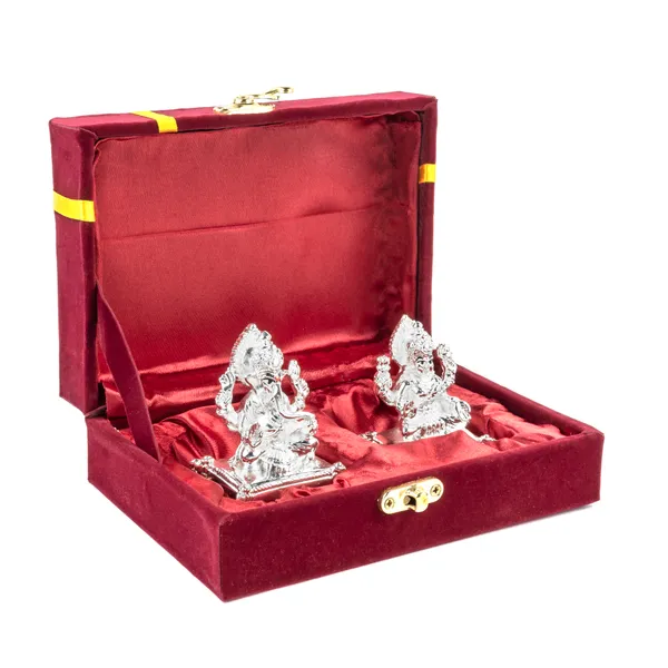 Silver_Plated_Ganpati_&_Laxmi