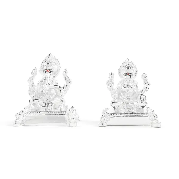 Silver_Plated_Ganpati_&_Laxmi