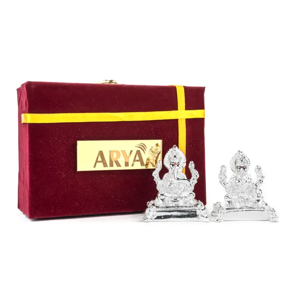 Silver_Plated_Ganpati_&_Laxmi