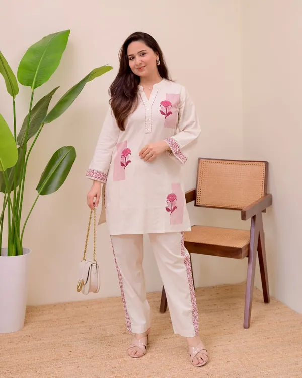 White_Co-ord_Set_with_Pink_Embroidery