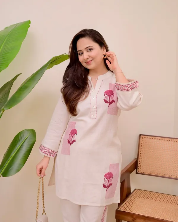 White_Co-ord_Set_with_Pink_Embroidery