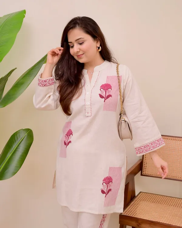 White_Co-ord_Set_with_Pink_Embroidery