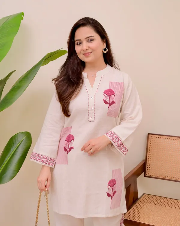 White_Co-ord_Set_with_Pink_Embroidery