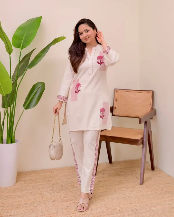 White_Co-ord_Set_with_Pink_Embroidery