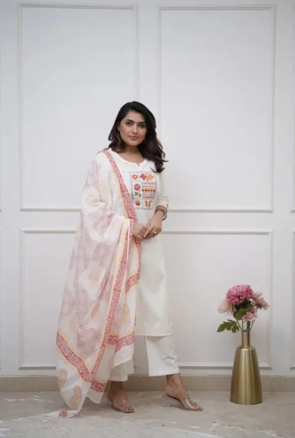 White_Embroidered_Cotton_Kurta_Set_with_Pant_and_Dupatta