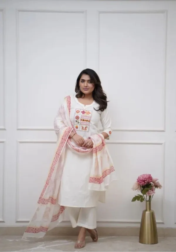 White_Embroidered_Cotton_Kurta_Set_with_Pant_and_Dupatta