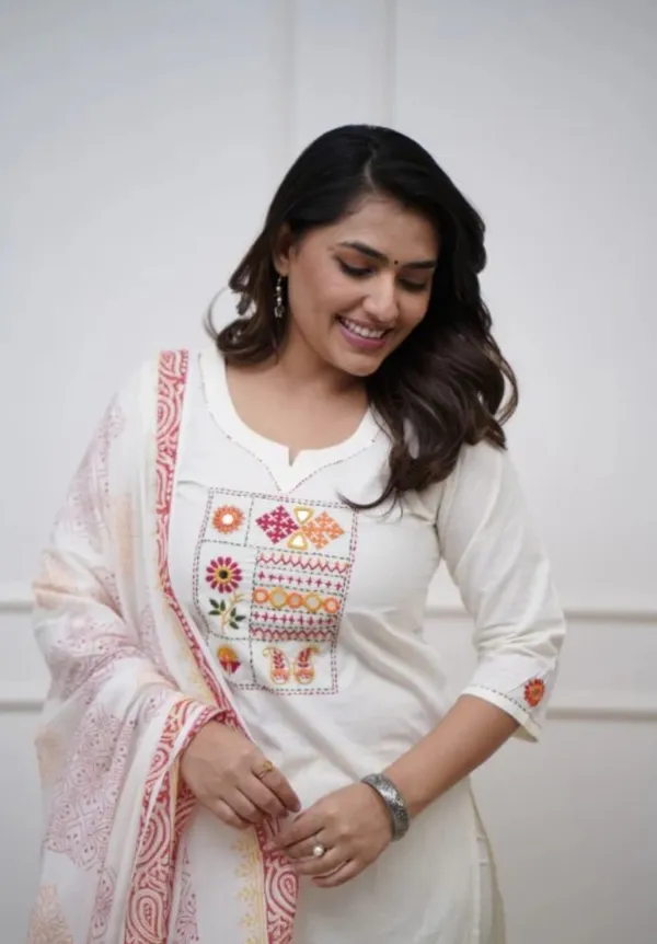 White_Embroidered_Cotton_Kurta_Set_with_Pant_and_Dupatta