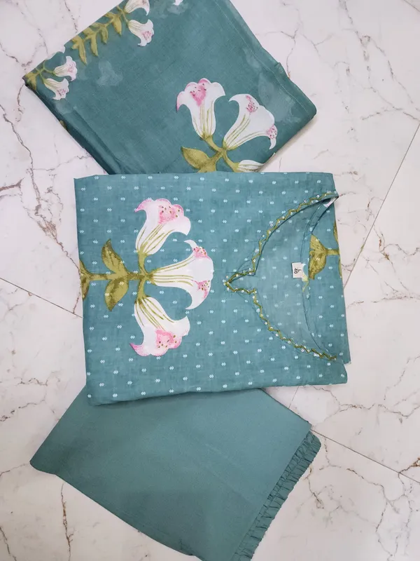 Cotton_kurti_pant_with_dupatta_set_kargwal