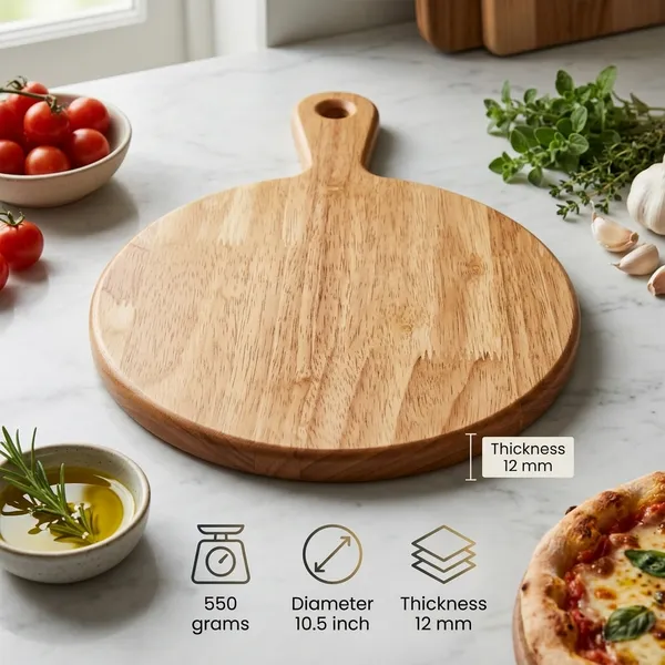 Wooden_Non_Slip_Pizza_Plater_Rubber_Wood_(Medium)_PPRM
