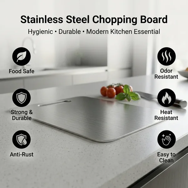 FM02_Stainless_Steel_Counter_Top_Chopping_Board_304_Grade_(Medium)
