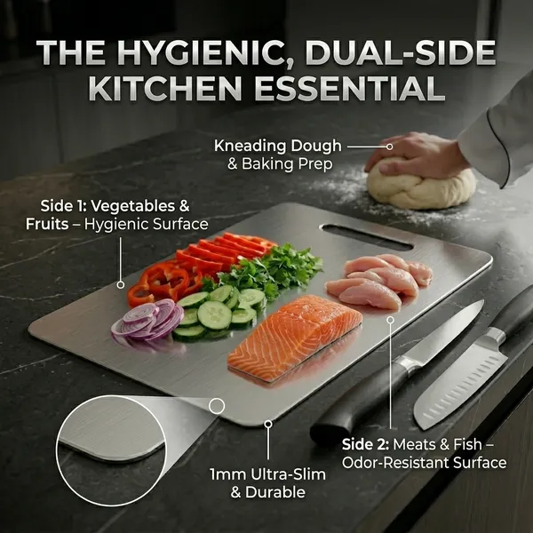 FM02_Stainless_Steel_Counter_Top_Chopping_Board_304_Grade_(Medium)