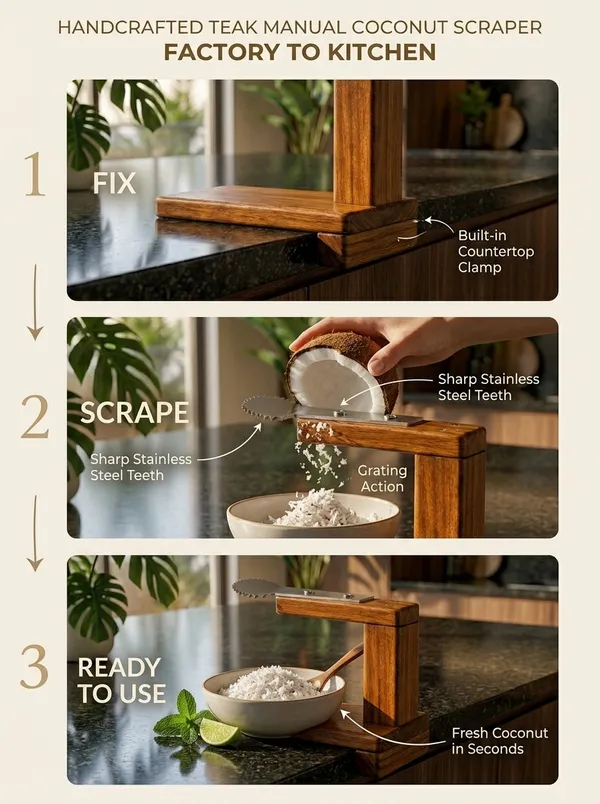 Manual_Coconut_Scraper_with_Wooden_Clamp_Base_|_Stainless_Steel_Serrated_Blade_|_Heavy-Duty_Table_Mount_Coconut_Grater_|_Traditional_Hand_Operated_Coconut_Scraping_Machine_for_Home_Kitchen