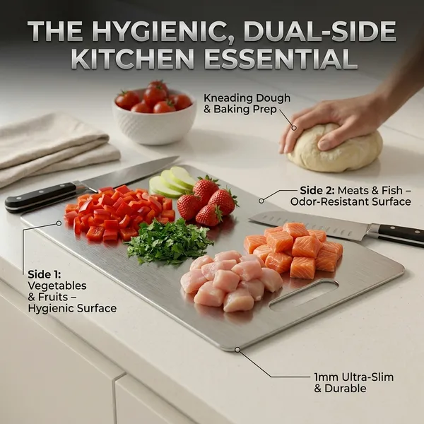 FM01_Stainless_Steel_Counter_Top_Chopping_Board_202_Grade_(Medium)