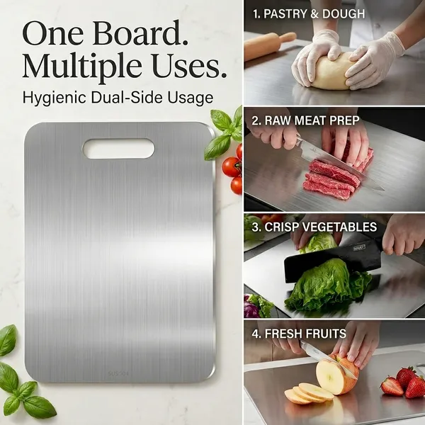 FM01_Stainless_Steel_Counter_Top_Chopping_Board_202_Grade_(Medium)