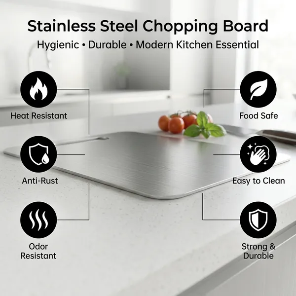 FM01_Stainless_Steel_Counter_Top_Chopping_Board_202_Grade_(Medium)