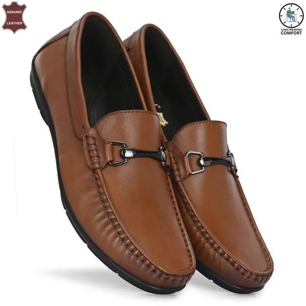 Tan_Genuine_Leather_Ultra_Flexible_Easy_Slip_Loafers_For_Men