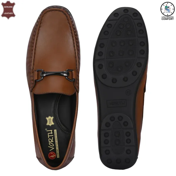 Tan_Genuine_Leather_Ultra_Flexible_Easy_Slip_Loafers_For_Men