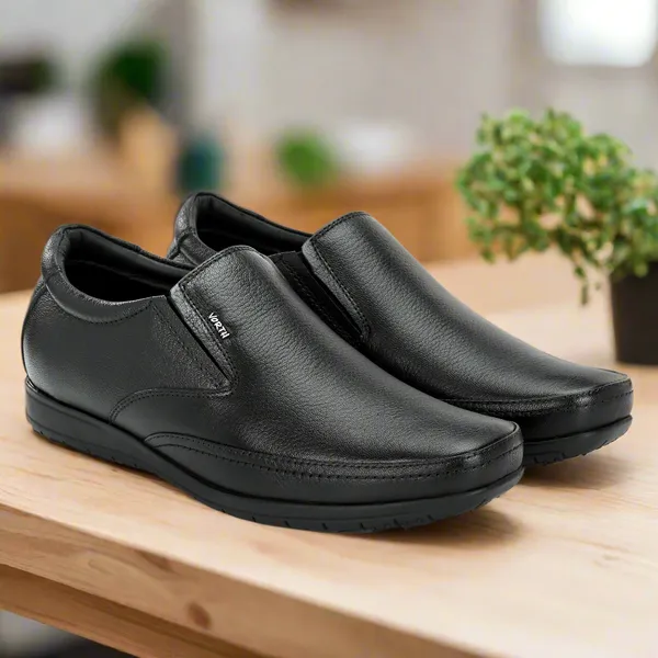Black_Genuine_Leather_Comfortable_Flexible_Slip-on_Shoes_with_Anti_Skid_Sole