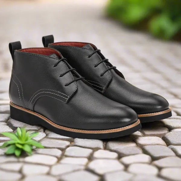 Black_Genuine_Leather_Comfortable_Lightweight_Ankle_Boots_for_Men