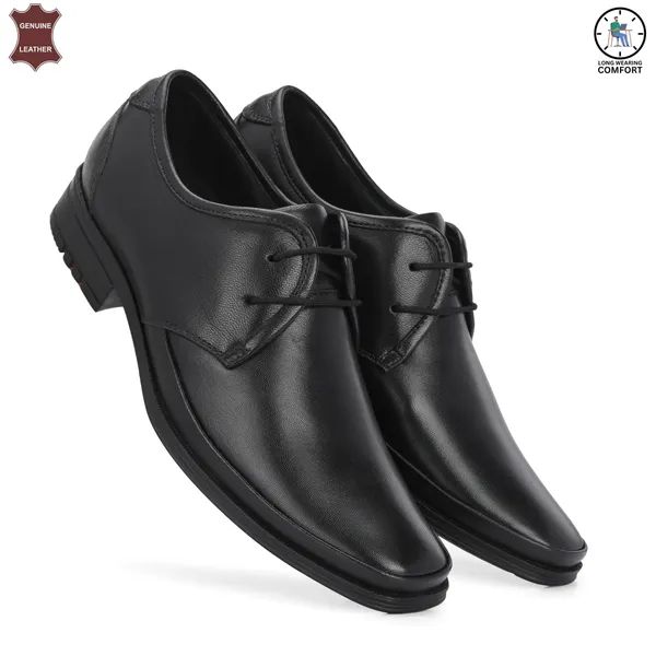 Black_Genuine_Leather_Comfortable_Lace-up_Shoes