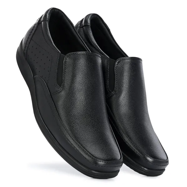 Black_Stylish_Genuine_Leather_Slip-on_Shoes_For_Men