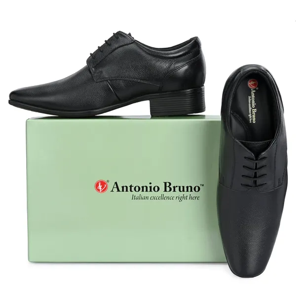 Black_Comfortable_Genuine_Leather__Lace-up_Shoes_for_Men