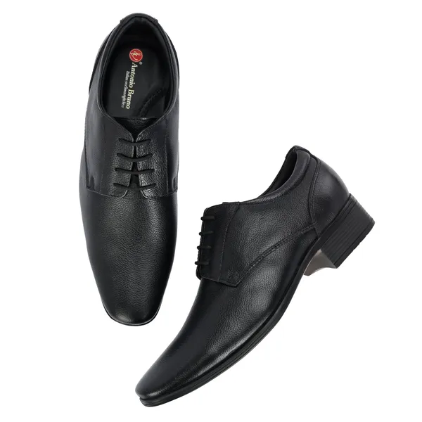 Black_Comfortable_Genuine_Leather__Lace-up_Shoes_for_Men
