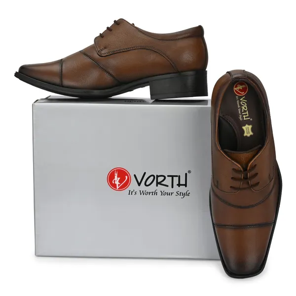 Tan_Genuine_Leather_Lace-Up_Shoes_For_Men