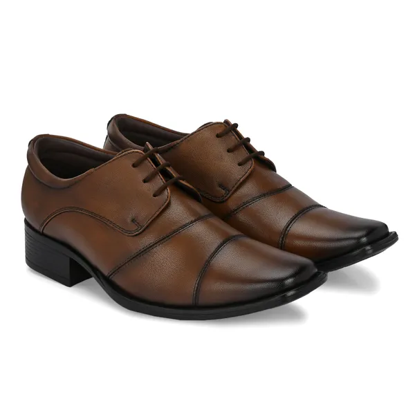 Tan_Genuine_Leather_Lace-Up_Shoes_For_Men
