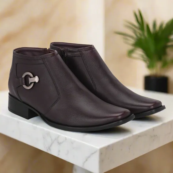 Brown_Stylish_Genuine_Leather_Ankle_Length_Boots_For_Men