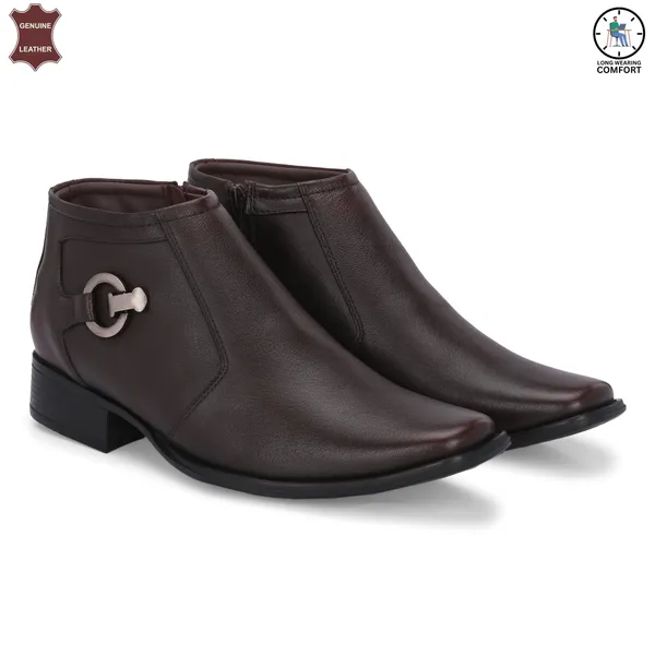 Brown_Stylish_Genuine_Leather_Ankle_Length_Boots_For_Men