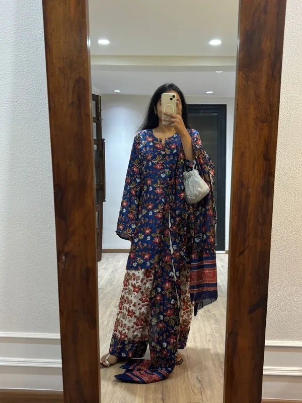 Naaz_royal_blue_farshi_muslin_set
