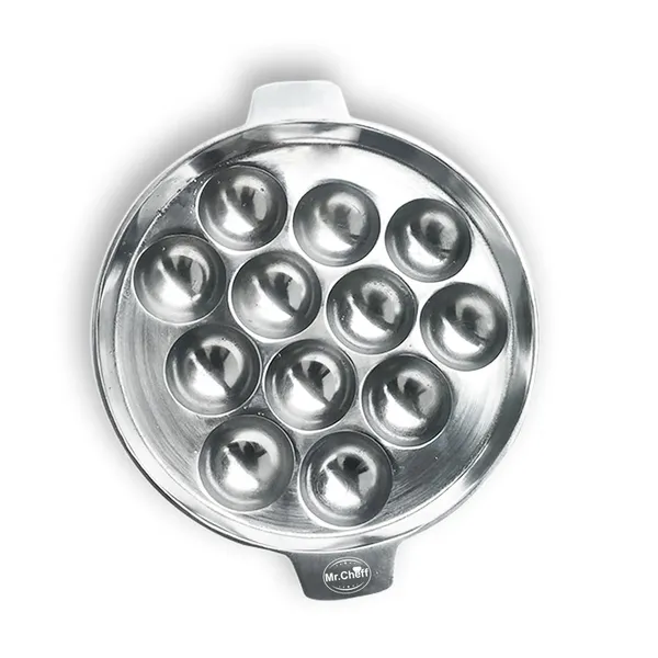 Silver_Aluminium_&_Indolium_Moulded_Premium_&_Elegant_Uniappam_Paniyaram_12_Cavity_Flat