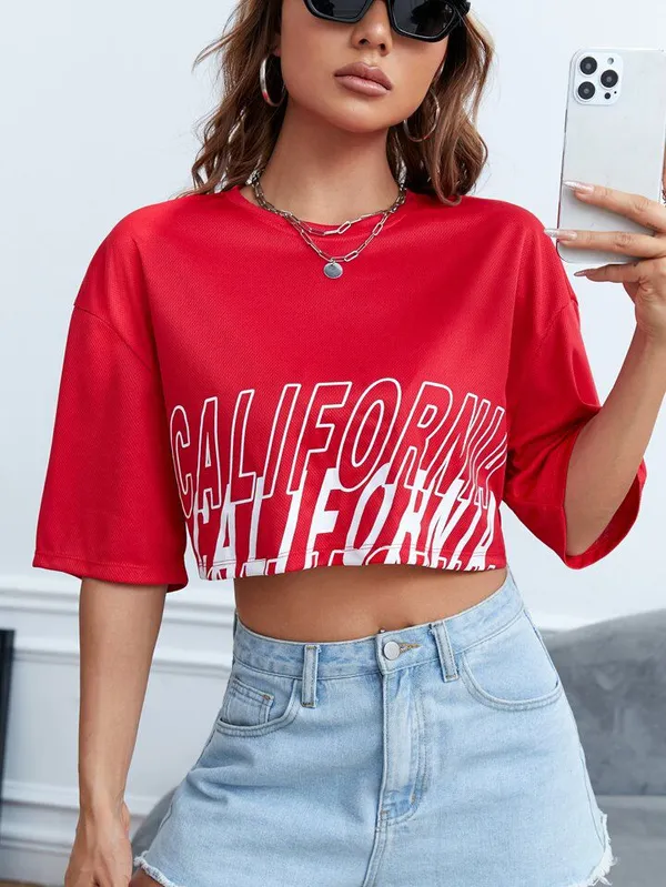 UGUY California Oversized Croptop Price in India - Buy UGUY