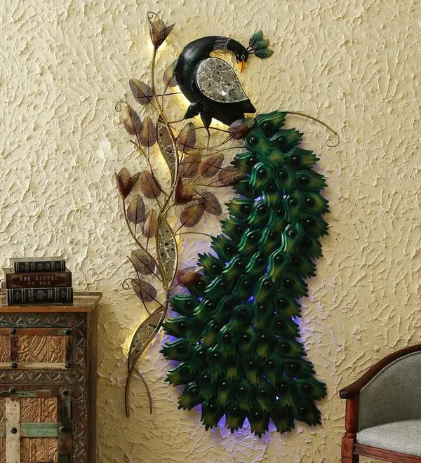 Metal_Peacock_Wall_Art_Decor_With_Led_Big_Tail_Feature_On_Tree_Birds_(24_x_48_Inch)