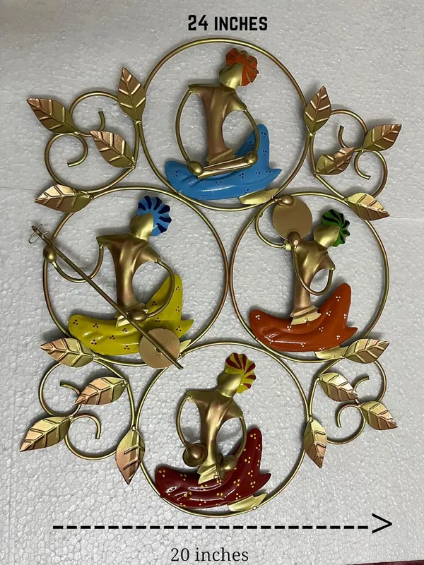 Metal_Beautiful_Wall_Art_Decor_Tribal_Sardar_Musical_Rajasthani_Showpiece_Hanging_Multicolour_(20_x_24_Inch)