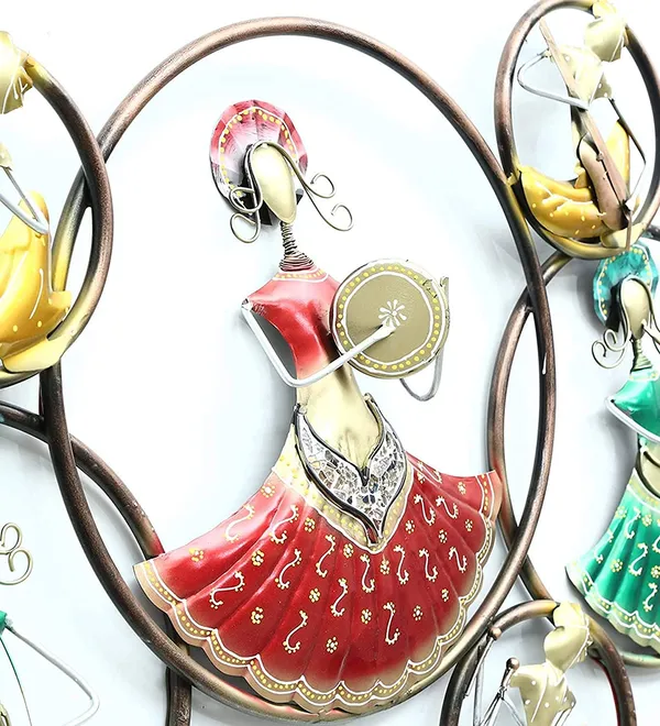 Hand_Crafted_Metal_Doll_Musicians_Circle_Wall_Art_In_Iron_Metal_Wall_Hanging_Doll_With_Led_Light_(58_x_4_x_25_In)