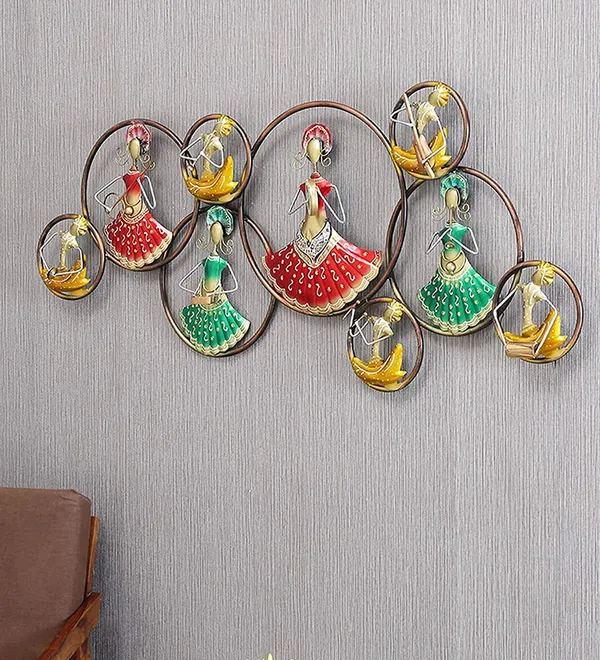 Hand_Crafted_Metal_Doll_Musicians_Circle_Wall_Art_In_Iron_Metal_Wall_Hanging_Doll_With_Led_Light_(58_x_4_x_25_In)