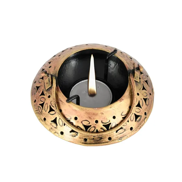 Craftam_Iron_Degchi_Style_Dhoop_And_Tealight_Candle_Holder_Incense_Burner_Holder_With_Tea_Light_Candle